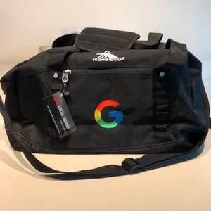 Google branded High Sierra duffel bag